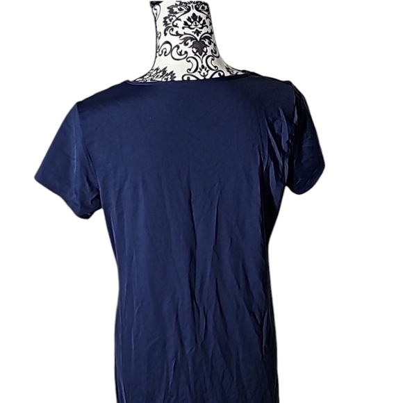 Lands end sz small navy blue tassel tie cover up shift dress sz 6-8 - Picture 6 of 8